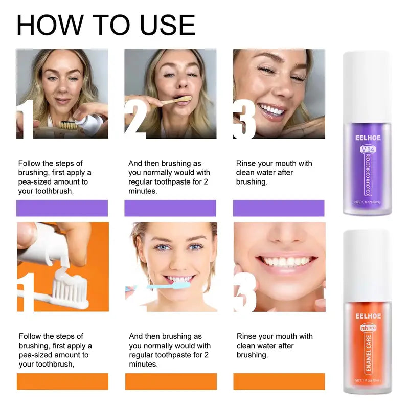 V34 Teeth Whitening Toothpaste Kit for Oral Hygiene